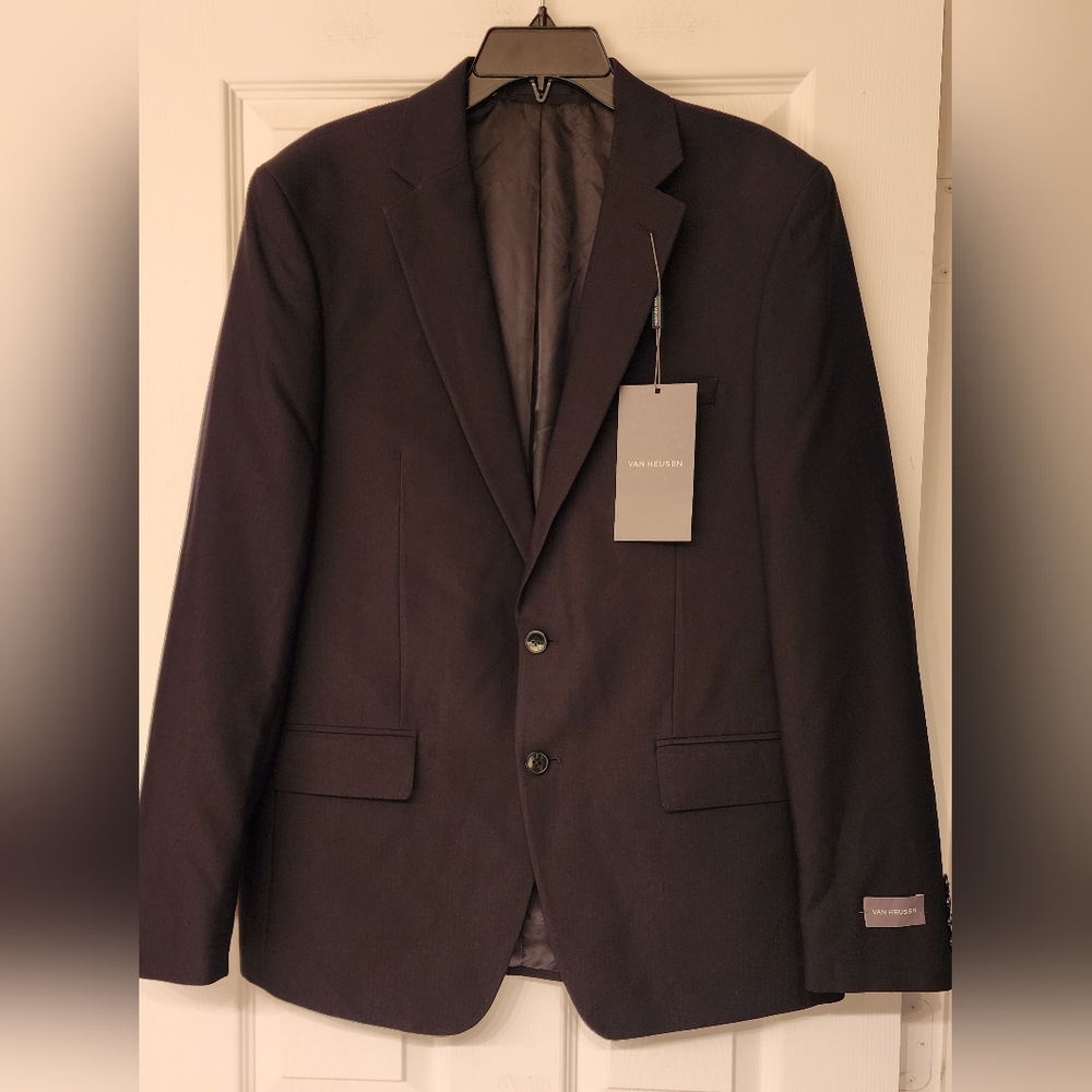 VAN Heusen Men's Sport Coat in black size 42R - Picture 3 of 12